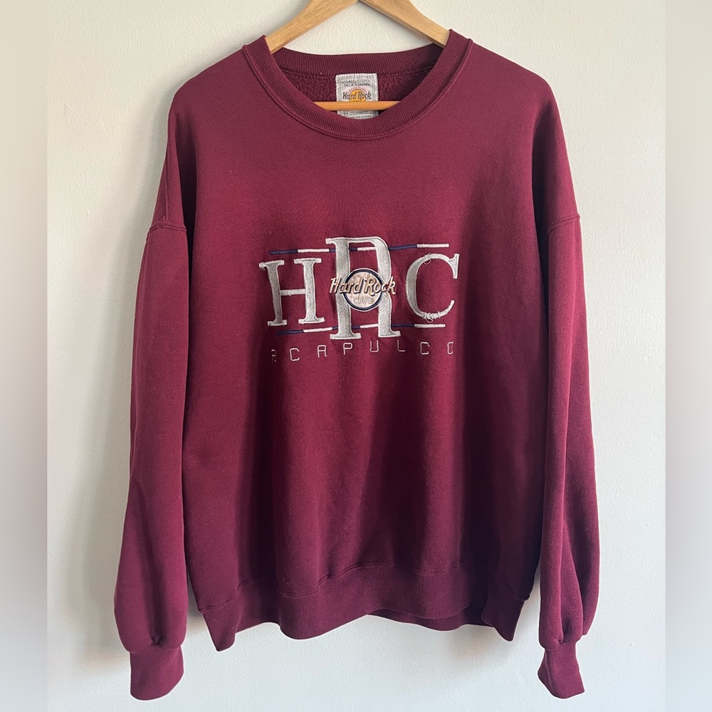 Vintage Hard Rock Cafe Crewneck / XL / Acapulco / HRC Embroidered